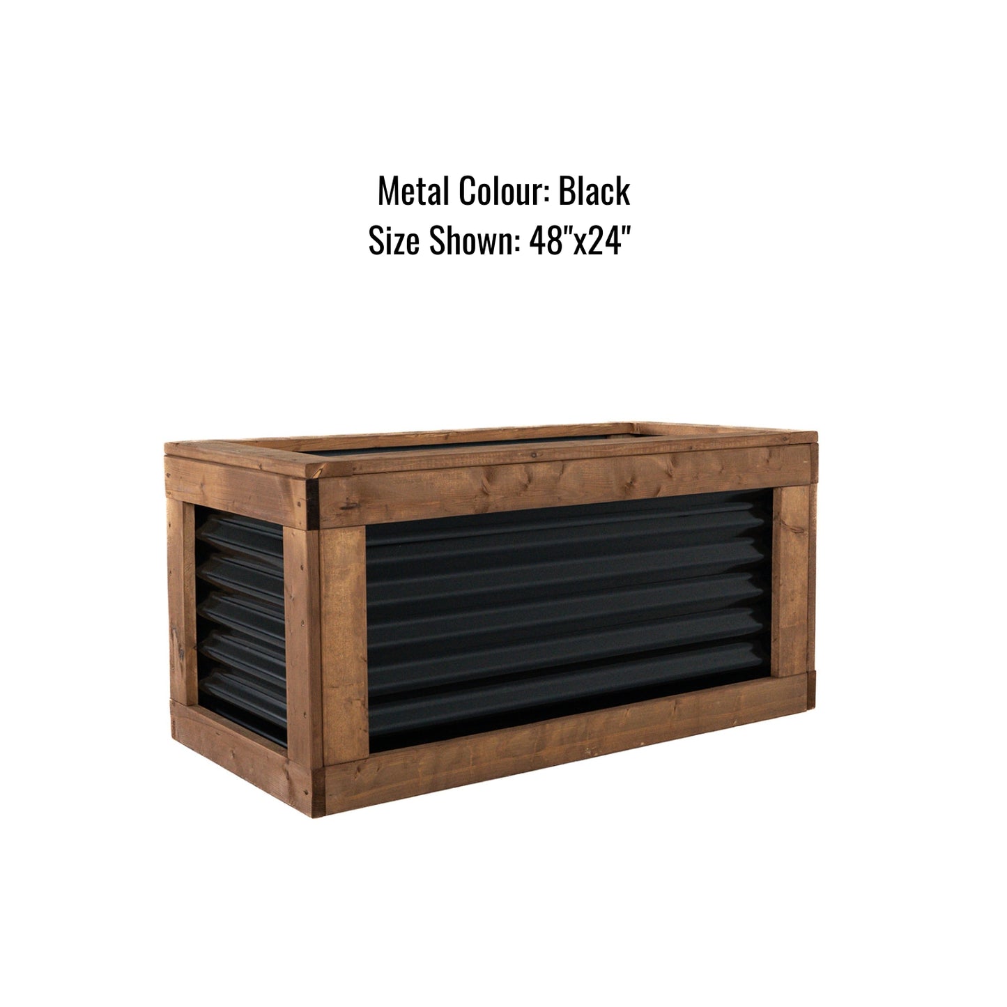 36" x 12" Sienna Brown and Metal Raised Garden Box | 18" Tall With Legs