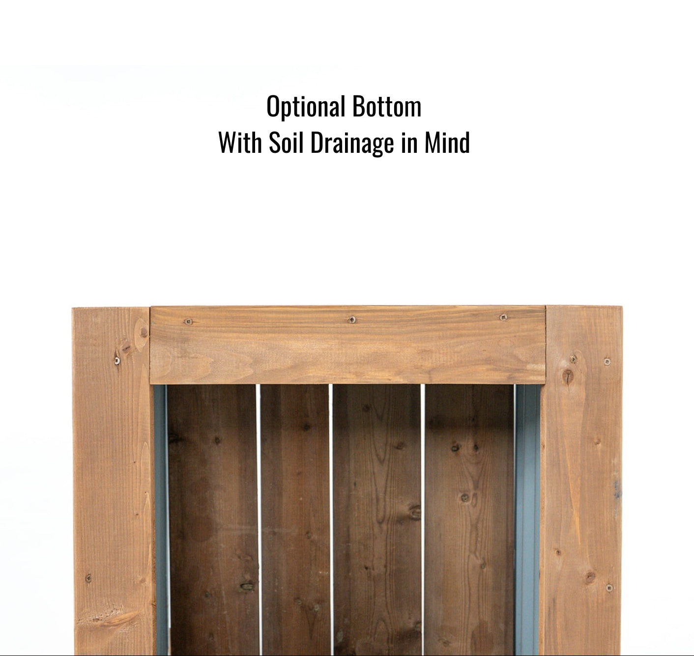 24" x 24"  Sienna Brown and Metal Raised Garden Box | 18" Tall