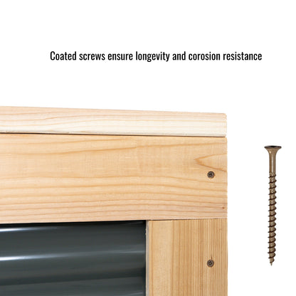 24" x 24" Cedar and Metal Raised Garden Box | 24" Tall