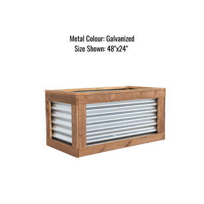 36" x 12" Sienna Brown and Metal Raised Garden Box | 18" Tall With Legs