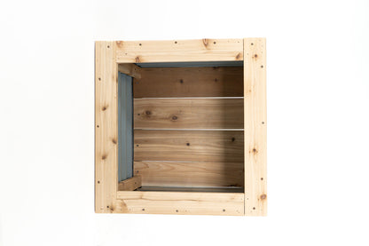 24" x 24" Cedar and Metal Raised Garden Box | 18" Tall With Legs