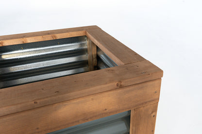 36" x 12" Sienna Brown and Metal Raised Garden Box | 18" Tall With Legs