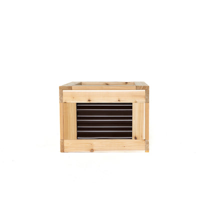 24" x 24" Cedar and Metal Raised Garden Box | 18" Tall