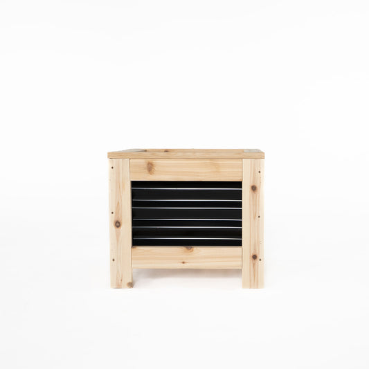 24" x 24" Cedar and Metal Raised Garden Box | 18" Tall With Legs