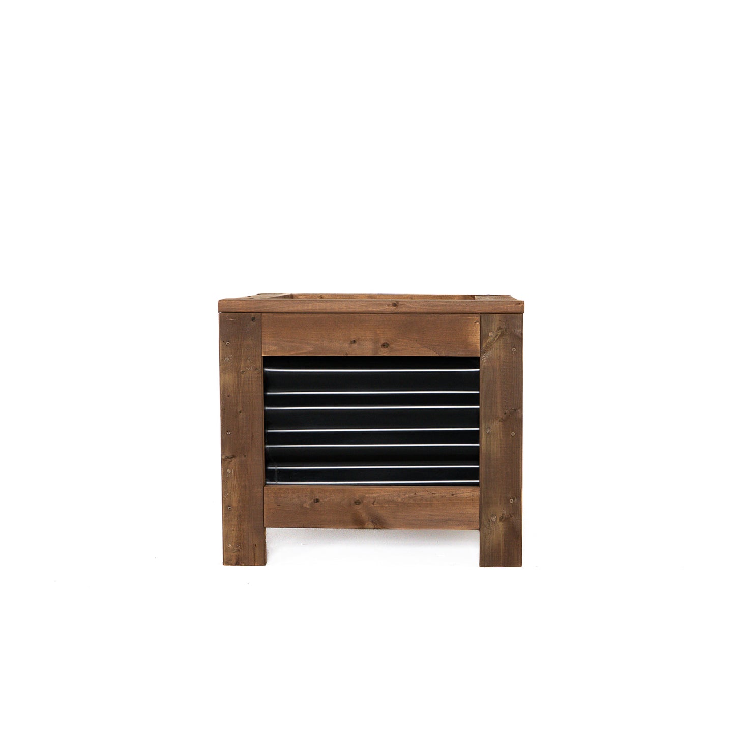24" x 24" Sienna Brown and Metal Raised Garden Box | 18" Tall With Legs