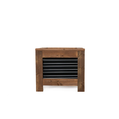 24" x 24" Sienna Brown and Metal Raised Garden Box | 18" Tall With Legs