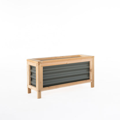 36" x 12" Cedar and Metal Raised Garden Box | 18" Tall With Legs