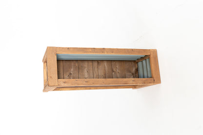 36" x 12" Sienna Brown and Metal Raised Garden Box | 18" Tall With Legs